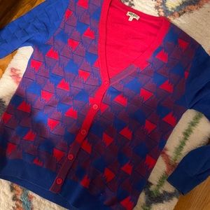 SOLD Kenzo pink & blue 100% cashmere sweater